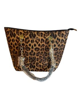 Montana West NWT Leopard Print Tote Bag in Brown